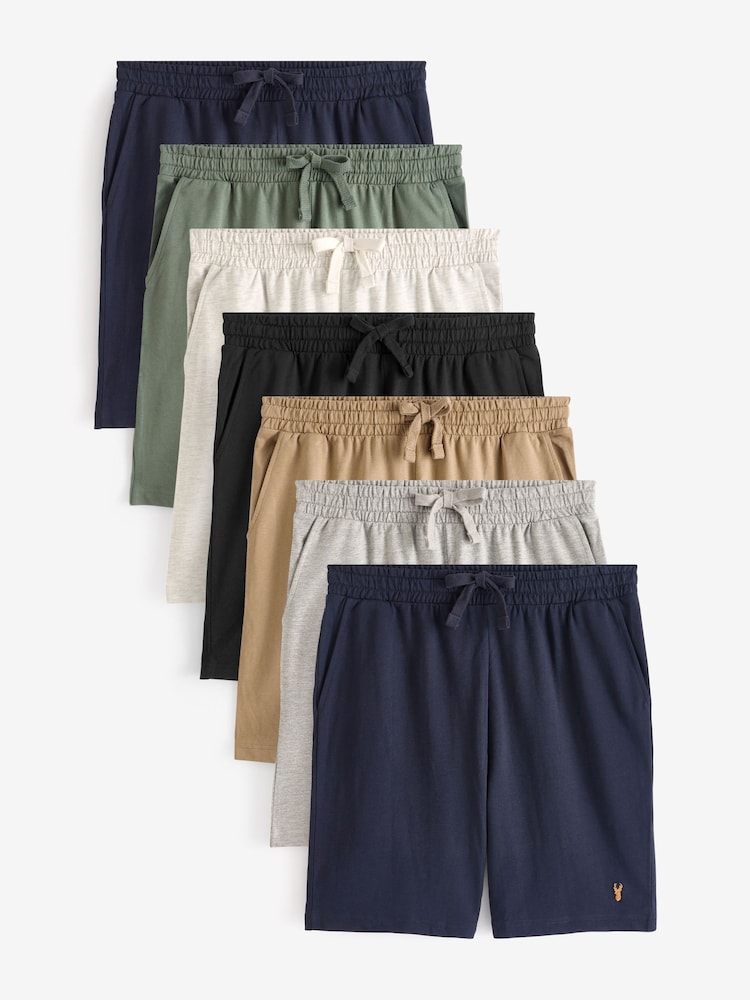 Black/Navy Blue/Grey Core Lightweight Shorts 7 Pack - Image 1 of 22