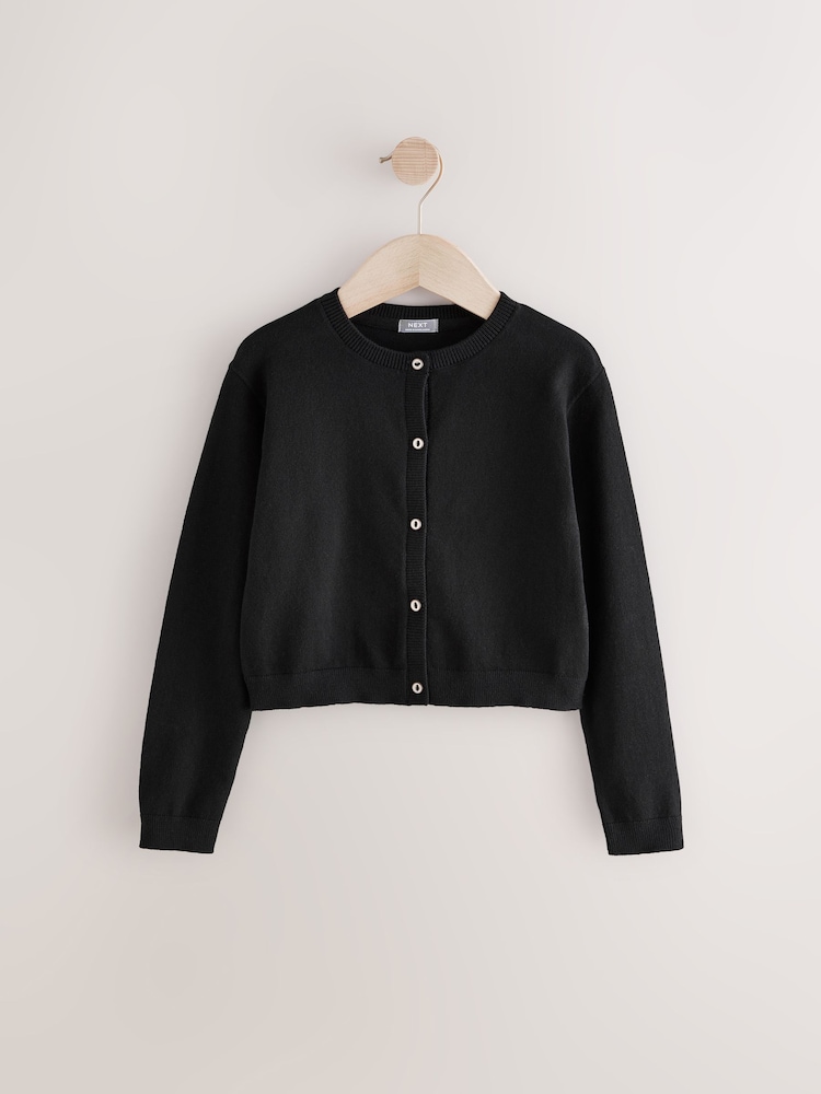 Black Button Up Cardigan (3-16yrs) - Image 1 of 4
