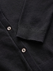 Black Button Up Cardigan (3-16yrs) - Image 3 of 4