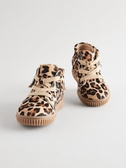 Animal Print Cupsole Lace-Up Boots - Image 1 of 5