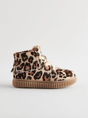 Animal Print Cupsole Lace-Up Boots - Image 2 of 5
