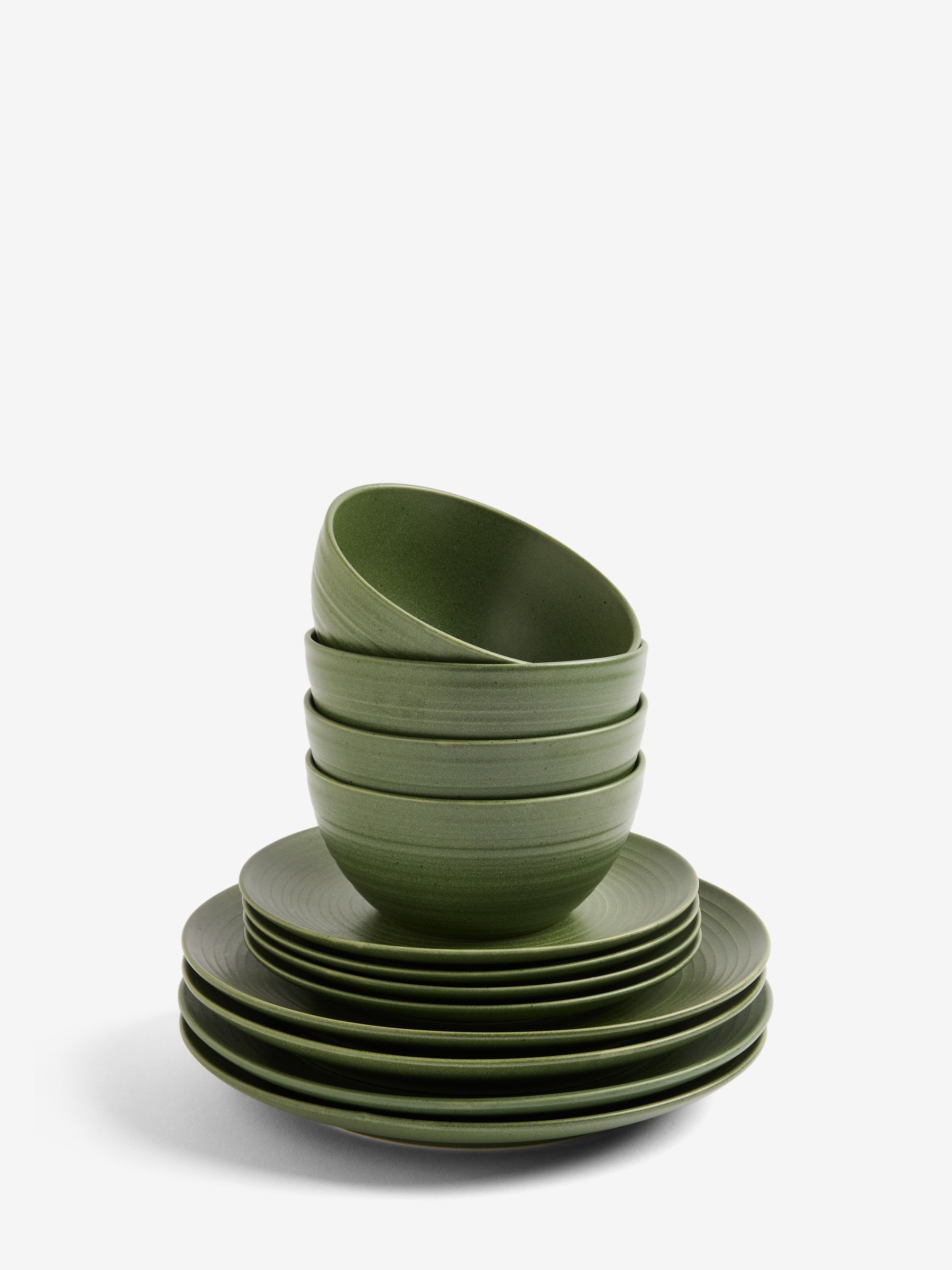 Buy 12 Piece Green Kya Dinnerware Dinner Set from the Next UK online shop