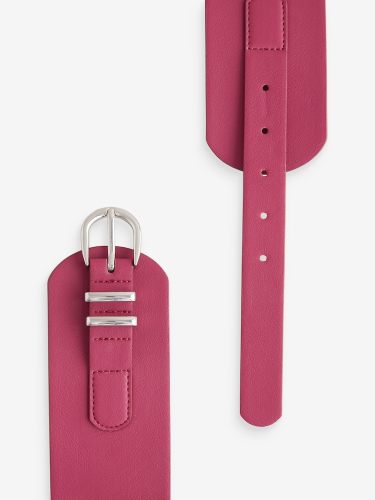 Himbeerrfarben - PU Corset Belt - Bild 2 von 3