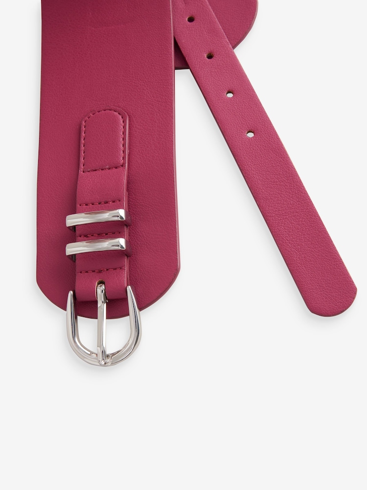 Himbeerrfarben - PU Corset Belt - Bild 3 von 3