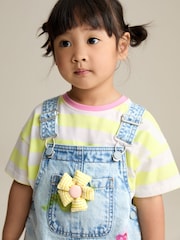 Denim Printed 100% Cotton Dungaree Set (3mths-7yrs) - Image 2 of 9