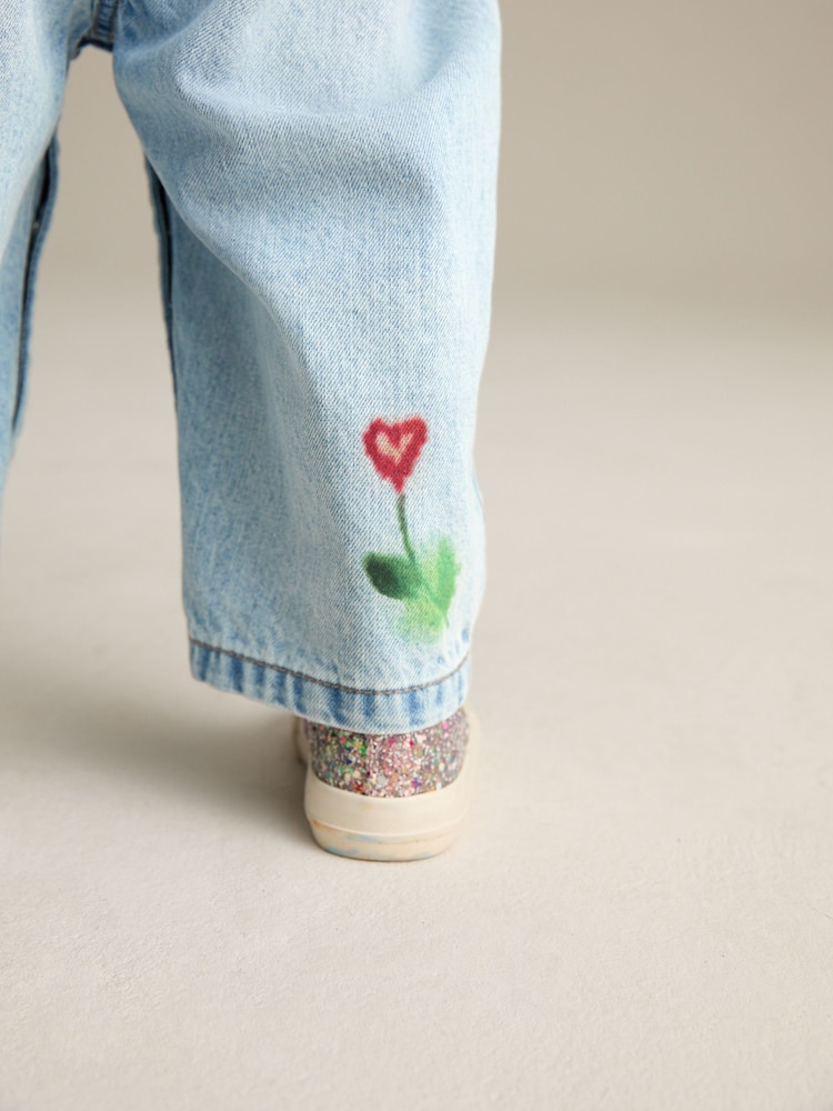 Denim Printed 100% Cotton Dungaree Set (3mths-7yrs) - Image 4 of 9