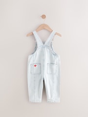Stripe Strawberry Embroidered 100% Cotton Dungarees (3mths-7yrs) - Image 5 of 7