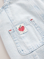 Stripe Strawberry Embroidered 100% Cotton Dungarees (3mths-7yrs) - Image 6 of 7