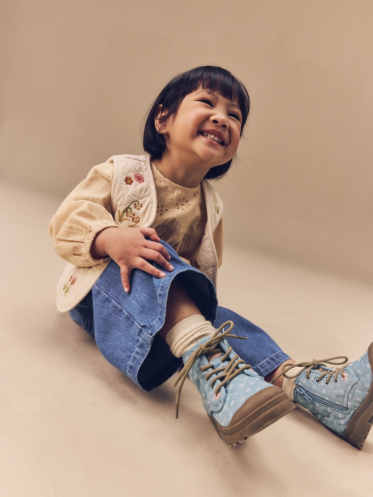 Denim 100% Cotton Gilet, Top & Trousers Set (3mths-7yrs) - Image 2 of 4