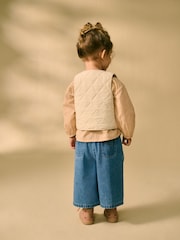 Denim 100% Cotton Gilet, Top & Trousers Set (3mths-7yrs) - Image 3 of 4