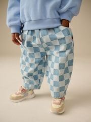 Denim Checkerboard Barrel 100% Cotton Jeans (3mths-7yrs) - Image 1 of 8