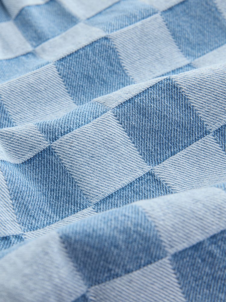Denim Checkerboard Barrel 100% Cotton Jeans (3mths-7yrs) - Image 8 of 8