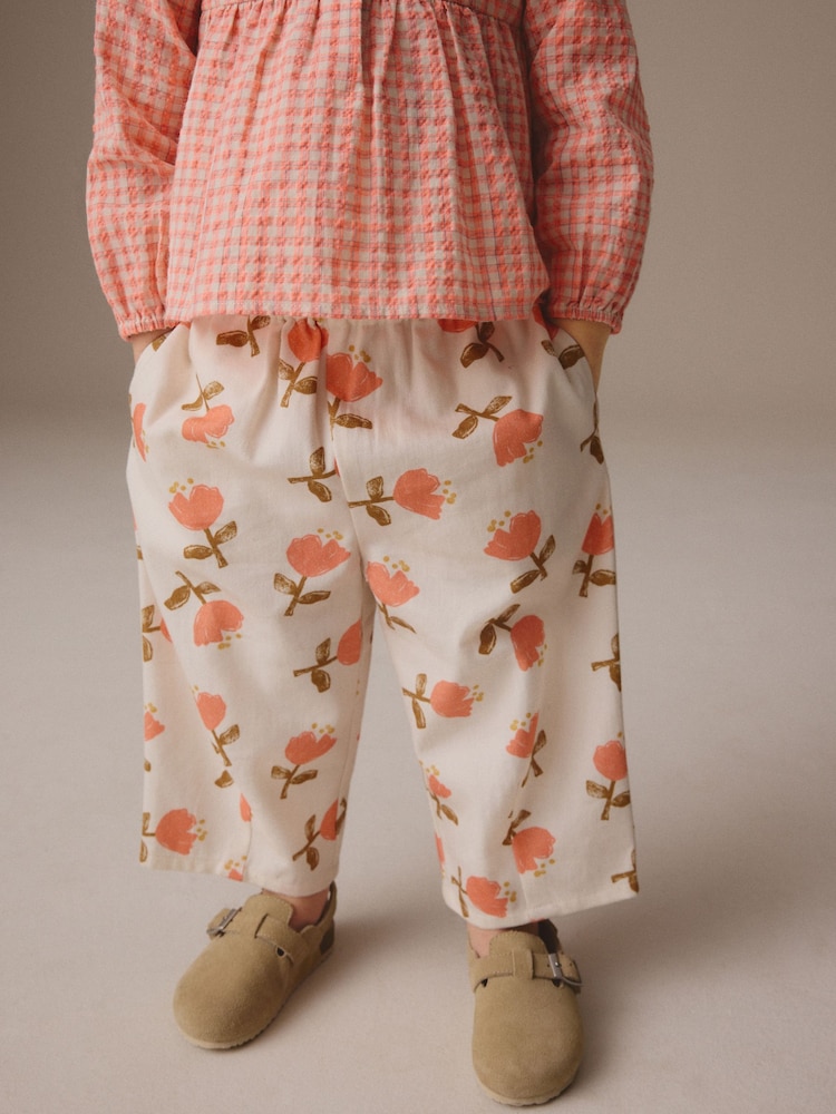 Pink Blouse and Floral Print Trousers Set (3mths-7yrs) - Image 3 of 7