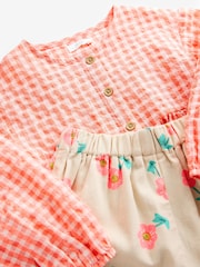 Pink Blouse and Floral Print Trousers Set (3mths-7yrs) - Image 6 of 7