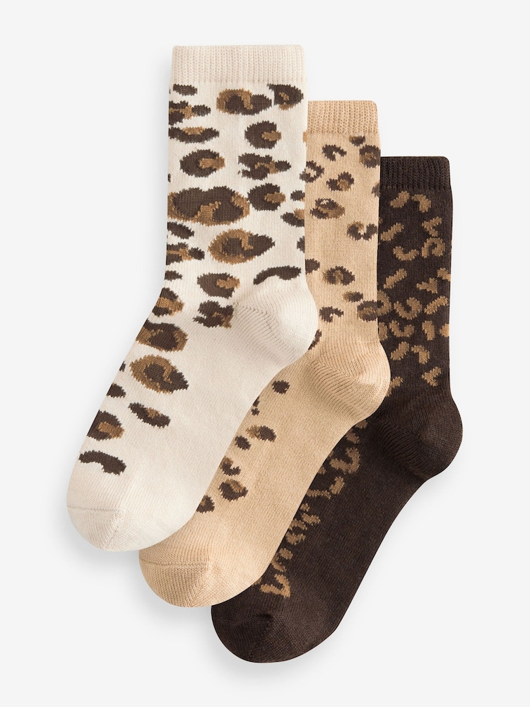 Animal Ankle Socks 3 Pack Containing Wool - Image 1 of 6