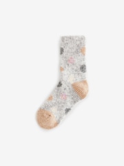 Pink/Grey Spots Thermal Ankle Socks 2 Pack - Image 2 of 5