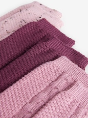 Pink Cable Super Soft Heavyweight Ankle Socks 3 Pack - Image 5 of 6