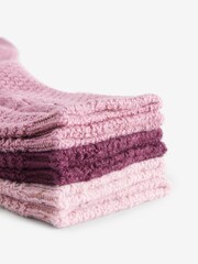 Pink Cable Super Soft Heavyweight Ankle Socks 3 Pack - Image 6 of 6