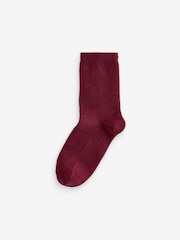 Red/Berry Thermal Merino Wool Blend Ankle Socks 2 Pack with Cashmere - Image 3 of 5