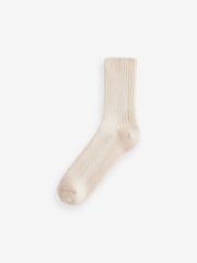 Cream Premium Ankle Socks 1 Pack Containing Cashmere - Image 3 of 5