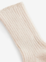 Cream Premium Ankle Socks 1 Pack Containing Cashmere - Image 4 of 5