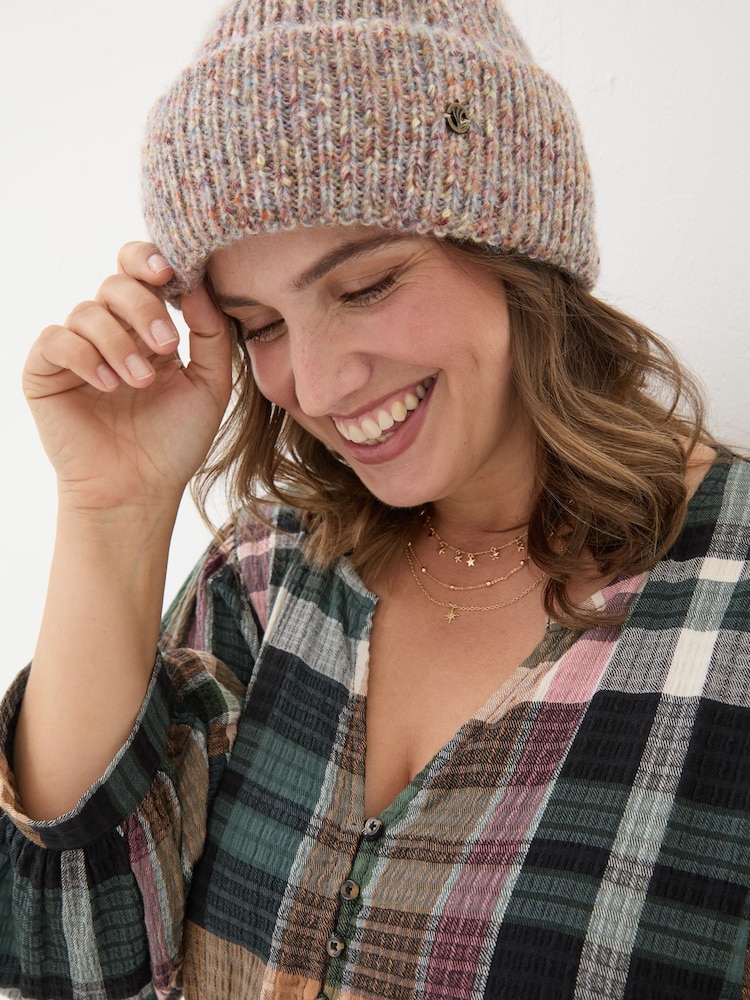FatFace Natural Nep Beanie - Image 2 of 4
