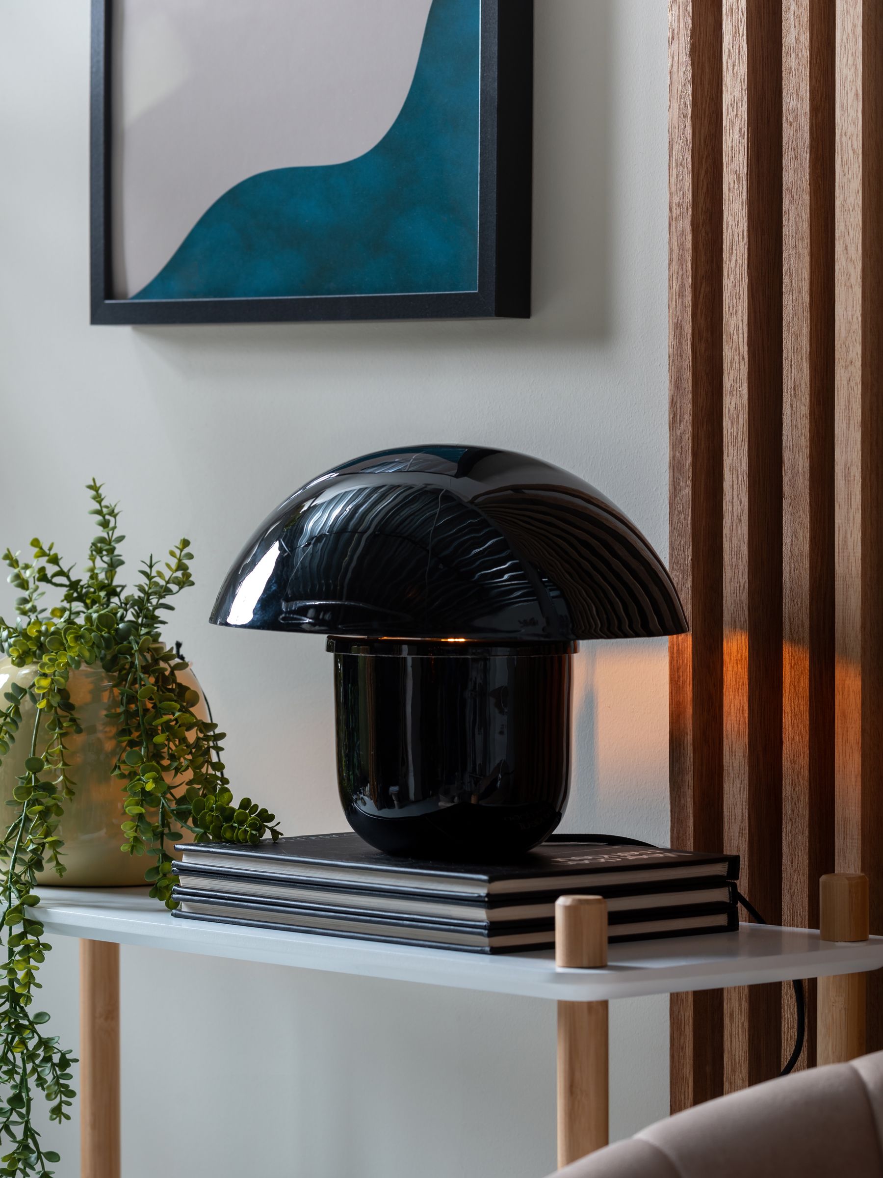 Black mushroom table lamp outlet
