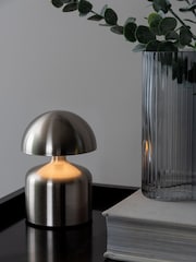 Leitmotiv Brushed Nickel Impetu LED Rechargeable Table Lamp - Image 1 of 6