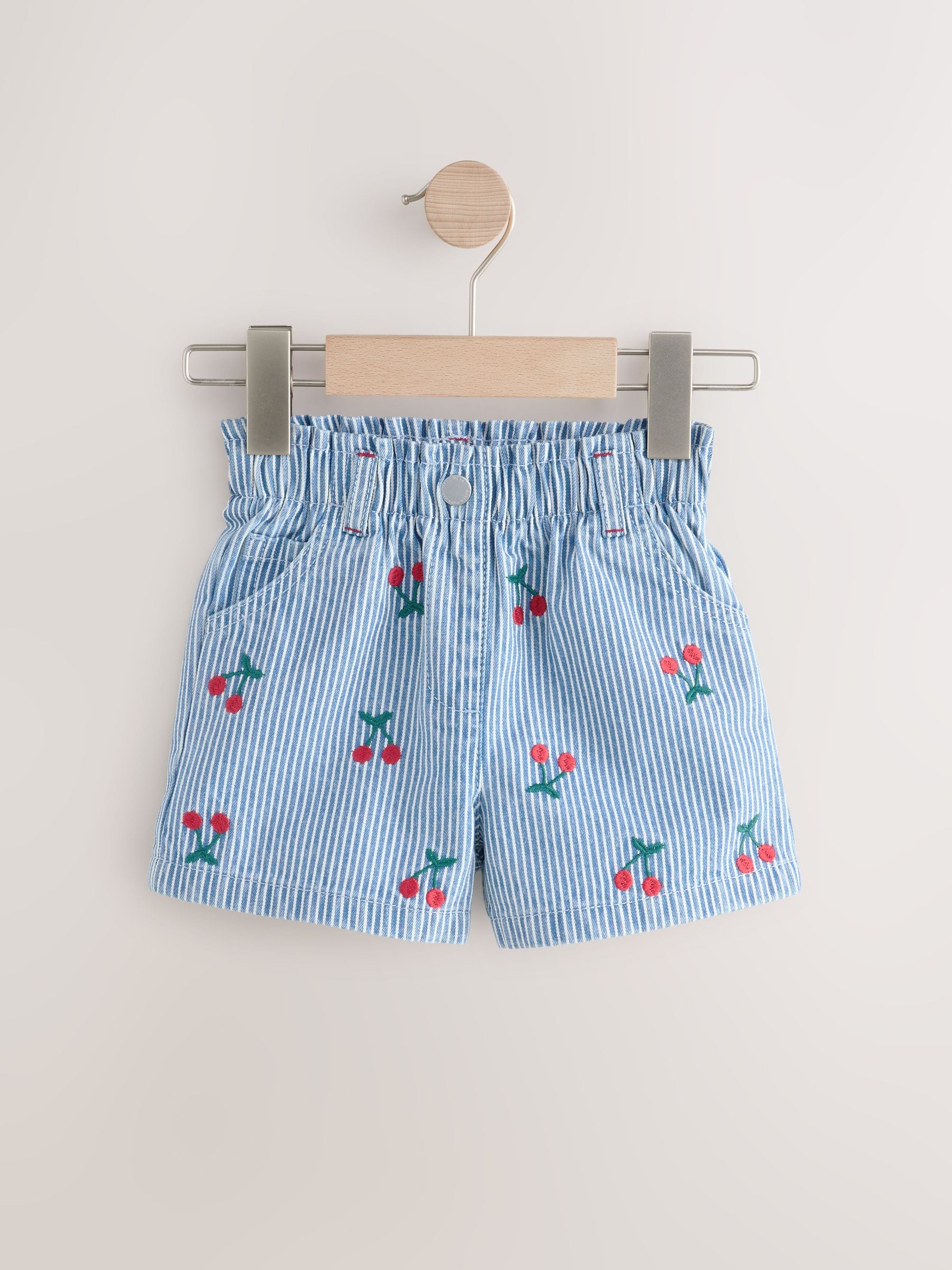 ★2023SS新作★KIRSH★CHERRY HOTFIX DETAIL DENIM SHORT PANTS ☆2023SS新作☆KIRSH☆CHERRY HOTFIX DETAIL DENIM SHORT PANTS