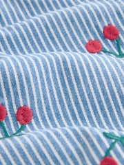 Stripe Cherry Denim 100% Cotton Shorts (3mths-7yrs) - Image 8 of 9