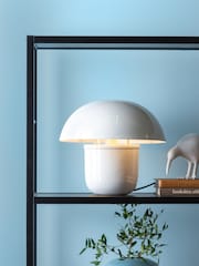 Leitmotiv White Fat Mushroom Table Lamp - Image 1 of 3
