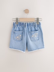 Denim 100% Cotton Floral Print Shorts (3mths-7yrs) - Image 6 of 8