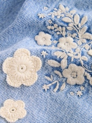Denim 100% Cotton Floral Print Shorts (3mths-7yrs) - Image 8 of 8