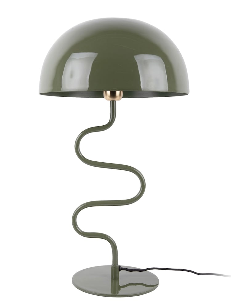 Leitmotiv Jungle Green Twist Enamel Table Lamp - Image 2 of 4