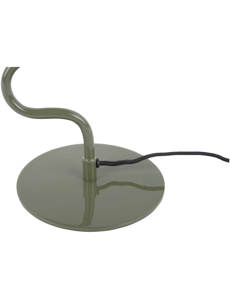 Leitmotiv Jungle Green Twist Enamel Table Lamp - Image 4 of 4