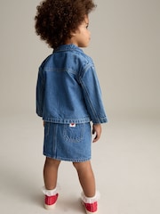 Denim Dark Wash Denim 100% Cotton Shirt and Skirt Set (3mths-7yrs) - Image 3 of 8