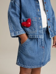 Denim Dark Wash Denim 100% Cotton Shirt and Skirt Set (3mths-7yrs) - Image 4 of 8