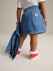 Denim Dark Wash Denim 100% Cotton Shirt and Skirt Set (3mths-7yrs) - Image 5 of 8