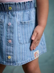 Denim Pinstripe 100% Cotton Skirt (3mths-7yrs) - Image 4 of 9