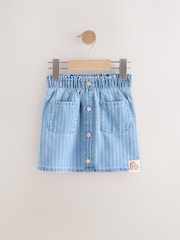 Denim Pinstripe 100% Cotton Skirt (3mths-7yrs) - Image 5 of 9