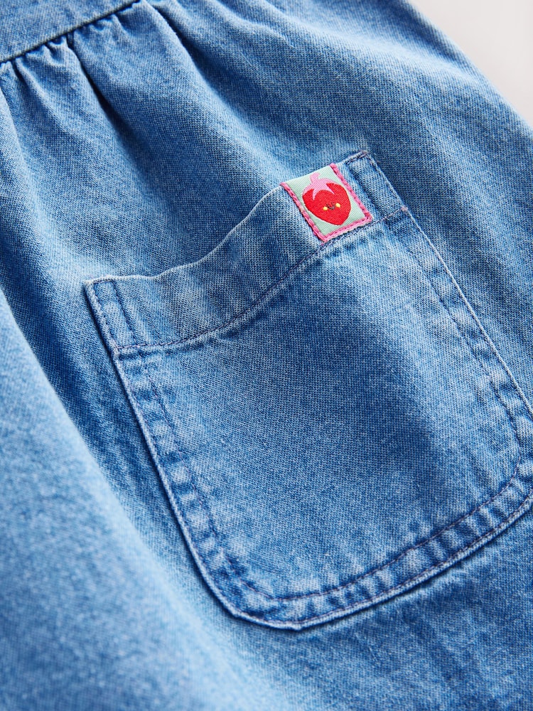 Denim Shirt Collar Playsuit (3mths-7yrs) - Image 7 of 8