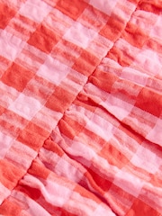 Red Shirt Collar 100% Cotton Playsuit (3mths-7yrs) - Image 7 of 8