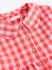 Red Shirt Collar 100% Cotton Playsuit (3mths-7yrs) - Image 8 of 8