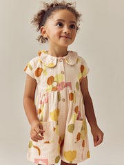 Yellow Shirt Collar 100% Cotton Playsuit (3mths-7yrs) - Image 1 of 7