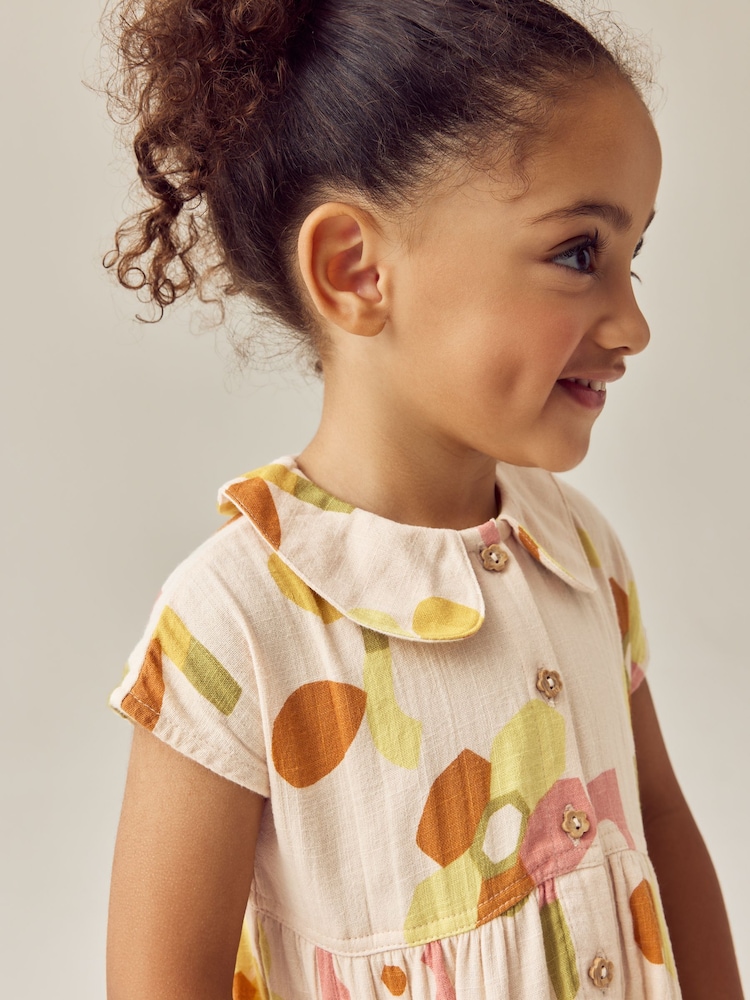 Yellow Shirt Collar 100% Cotton Playsuit (3mths-7yrs) - Image 2 of 7