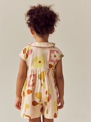 Yellow Shirt Collar 100% Cotton Playsuit (3mths-7yrs) - Image 3 of 7