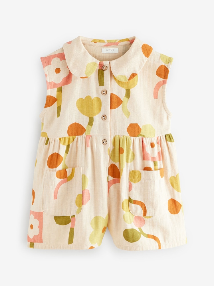 Yellow Shirt Collar Playsuit (3mths-7yrs) - Image 4 of 7