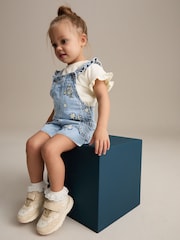 Denim 100% Cotton Pretty Blouse Dungaree (3mths-7yrs) - Image 2 of 9