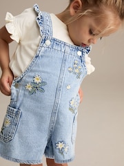 Denim 100% Cotton Pretty Blouse Dungaree (3mths-7yrs) - Image 4 of 9