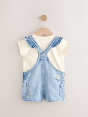 Denim 100% Cotton Pretty Blouse Dungaree (3mths-7yrs) - Image 6 of 9